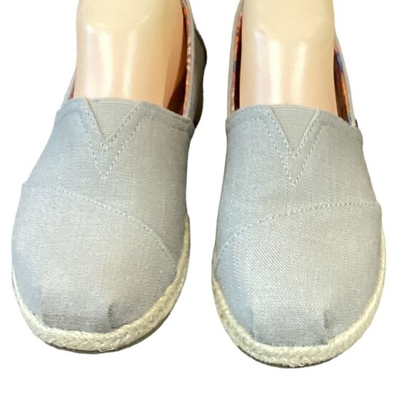 Skechers BOBS Espadrille Wedge Slip-Ons High Jinx 7.5 Taupe/Greige 293J - Picture 3 of 9